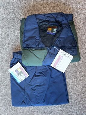 NEW vintage Forrester’s Sportech rain pants & jacket XL golfing coaching